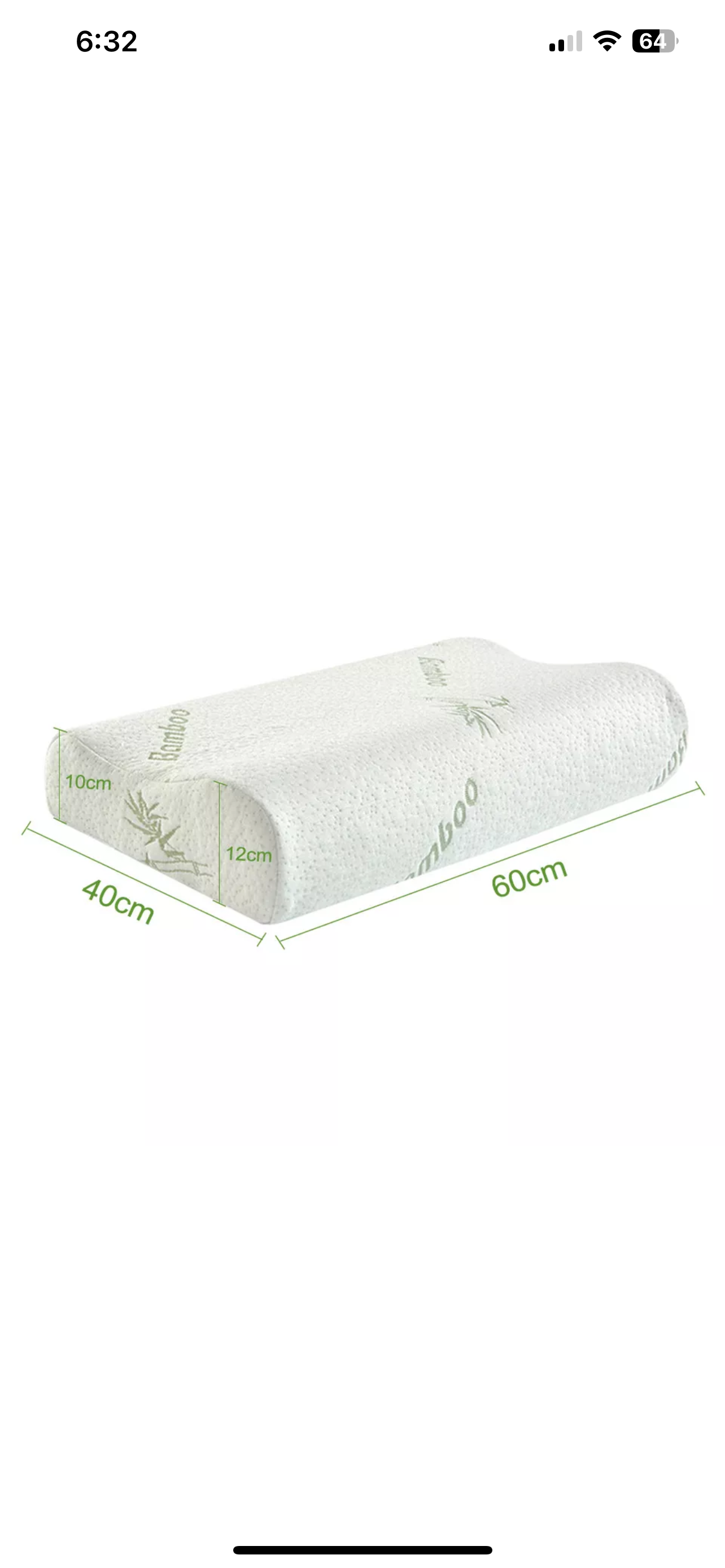 Bamboo memory foam pillow (33)⭐️⭐️⭐️⭐️⭐️